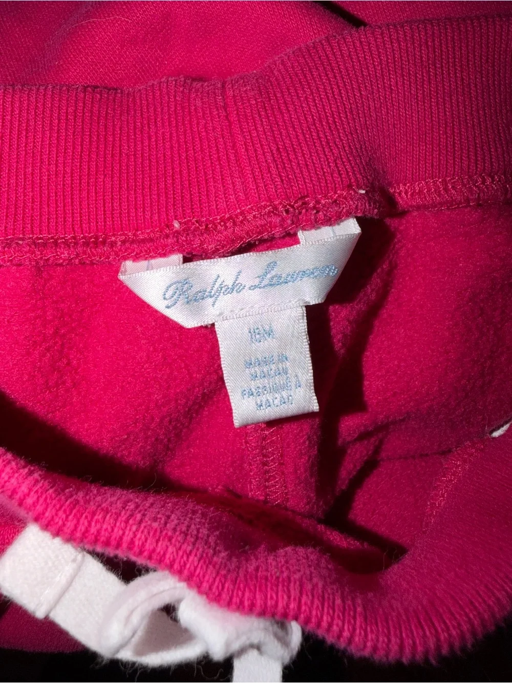 Ralph Lauren Hot Pink Fleece Joggers with Side Logo